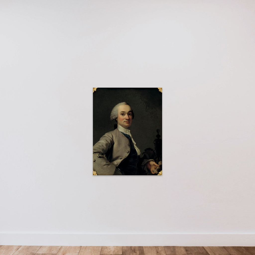 Kunstdrejer og kunstkammerforvalter Lorenz Spengler unframed — shown to scale