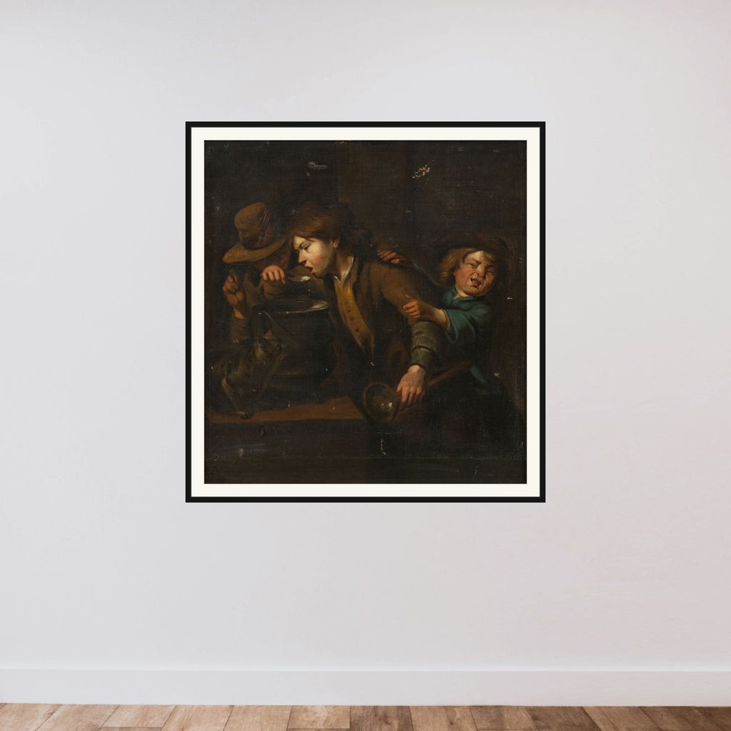Drengene om vællingen framed — shown to scale