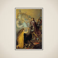 Christian III ophjælper Danmark. Allegori framed
