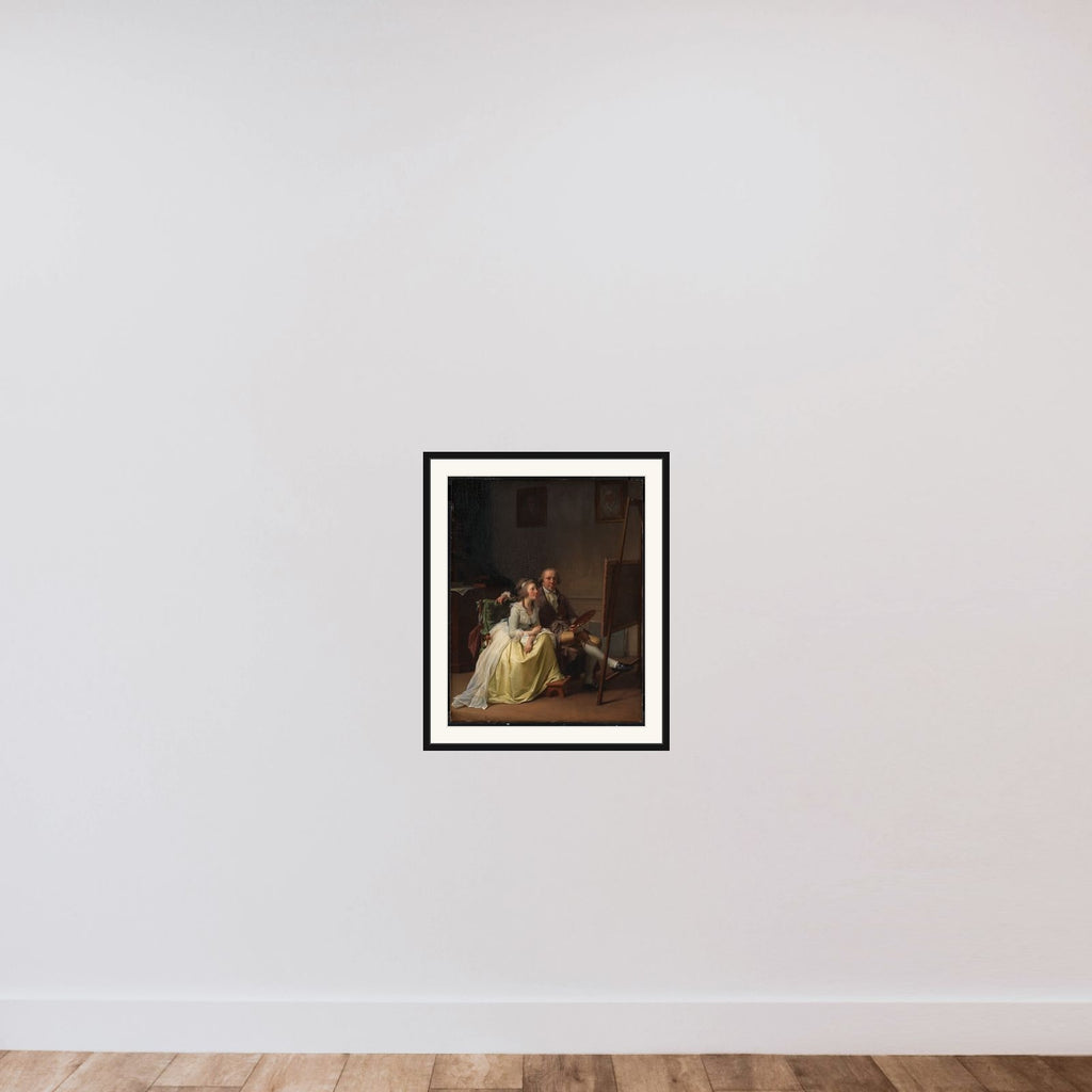 Kunstneren og hans hustru Rosine, f. Dørschel framed — shown to scale