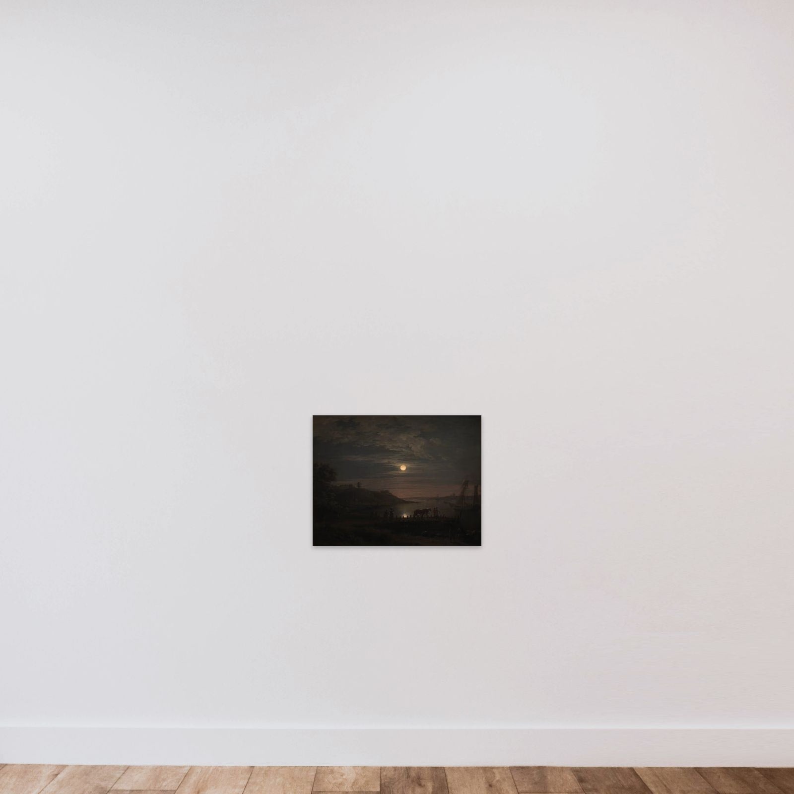 Et måneskinsstykke. Overfarten over Lillebælt ved Snoghøj unframed — shown to scale