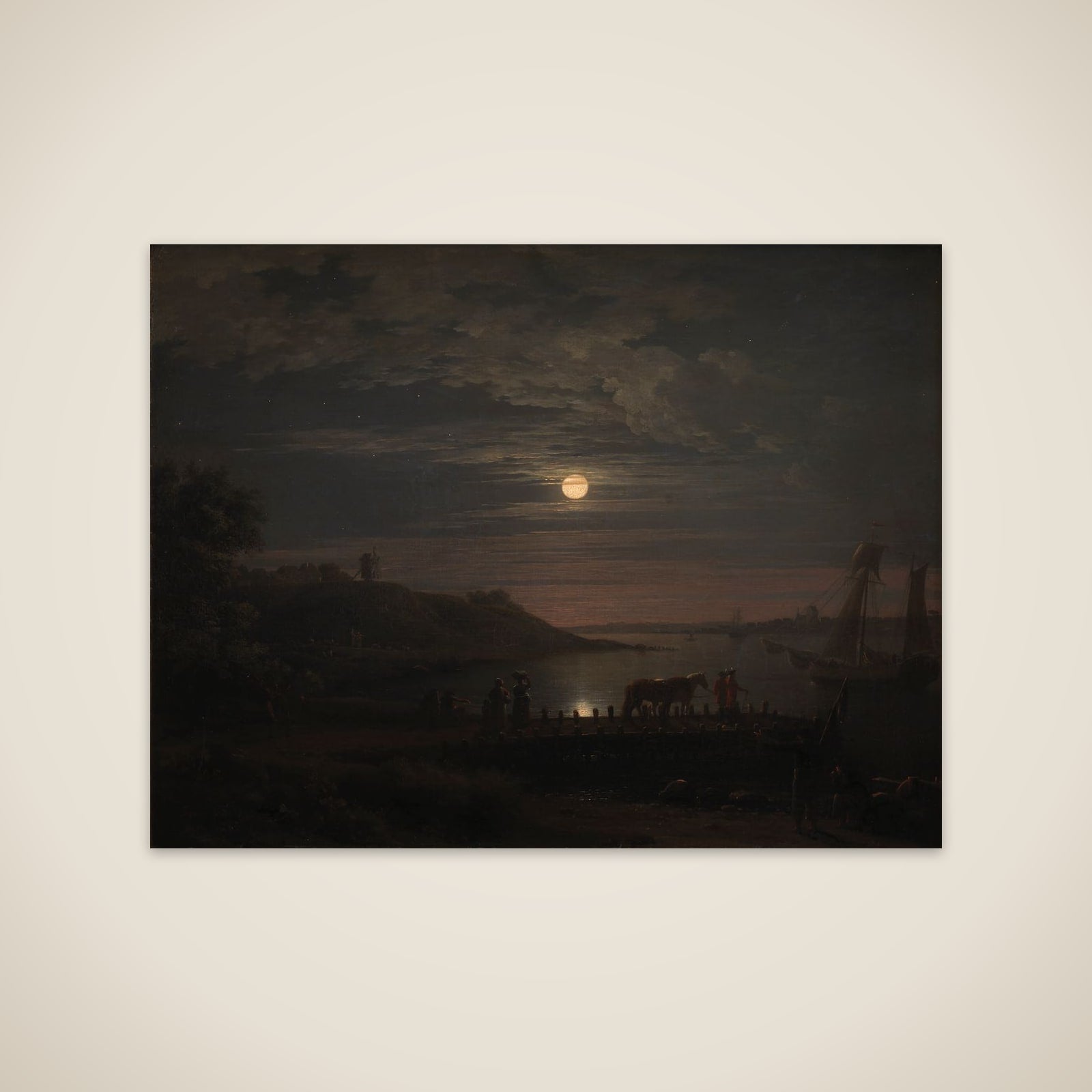 Et måneskinsstykke. Overfarten over Lillebælt ved Snoghøj unframed print