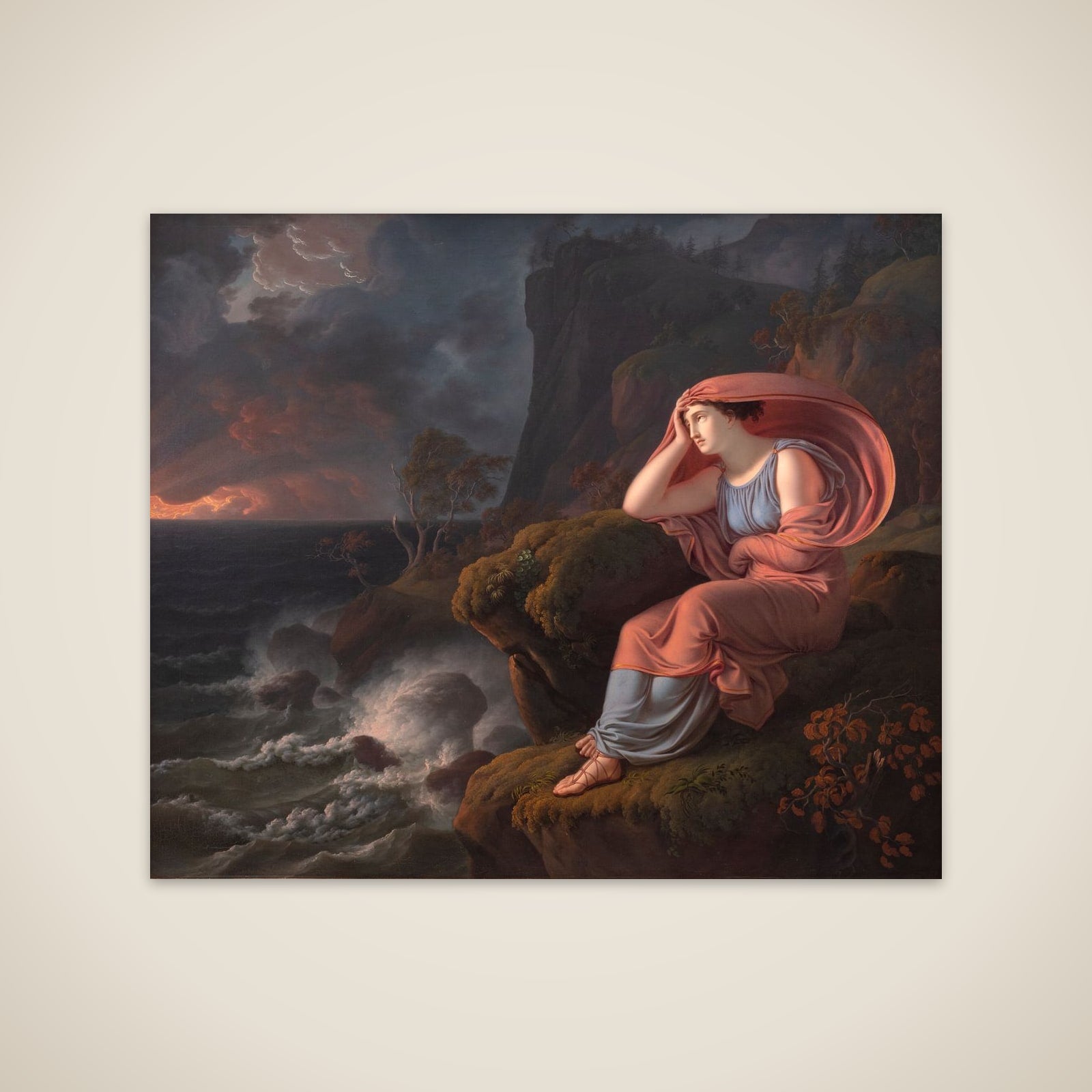 Alkyone venter forgæves sin bortrejste ægtefælle unframed print