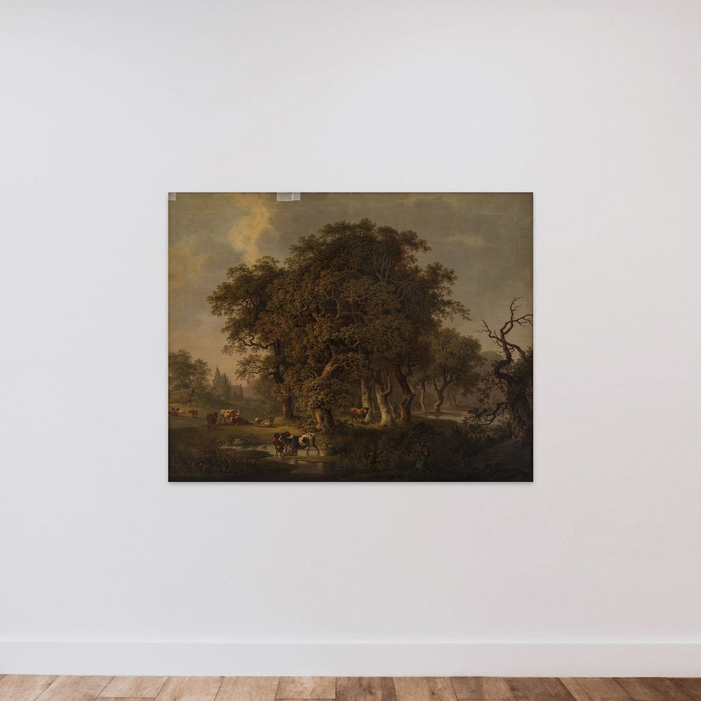 Kvæg i en skov unframed — shown to scale