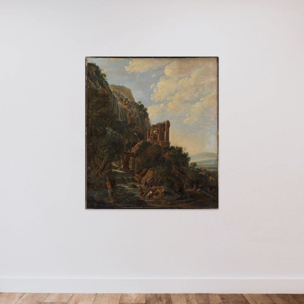 Cascatellen ved Tivoli unframed — shown to scale