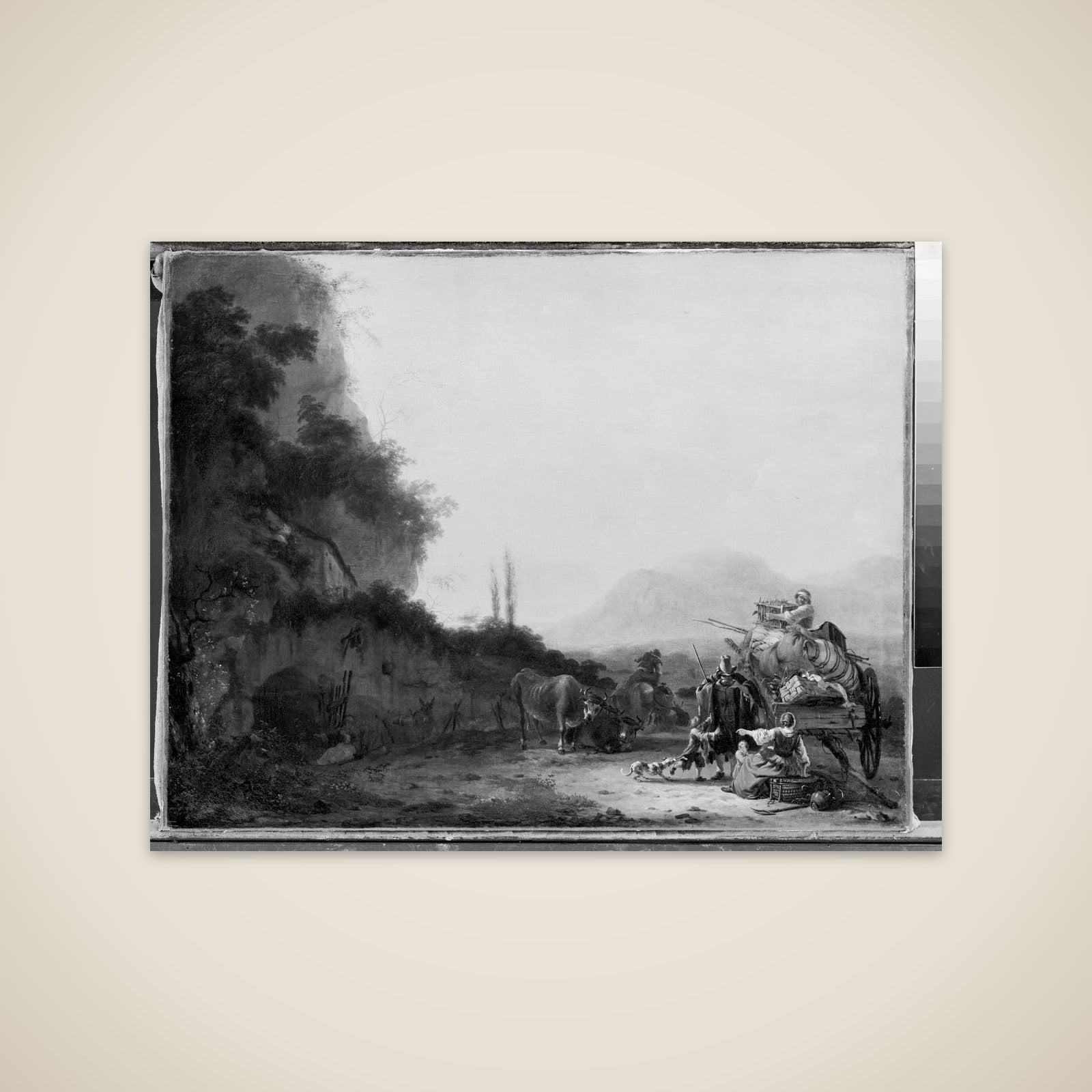 Landskab med en flyttekærre unframed print