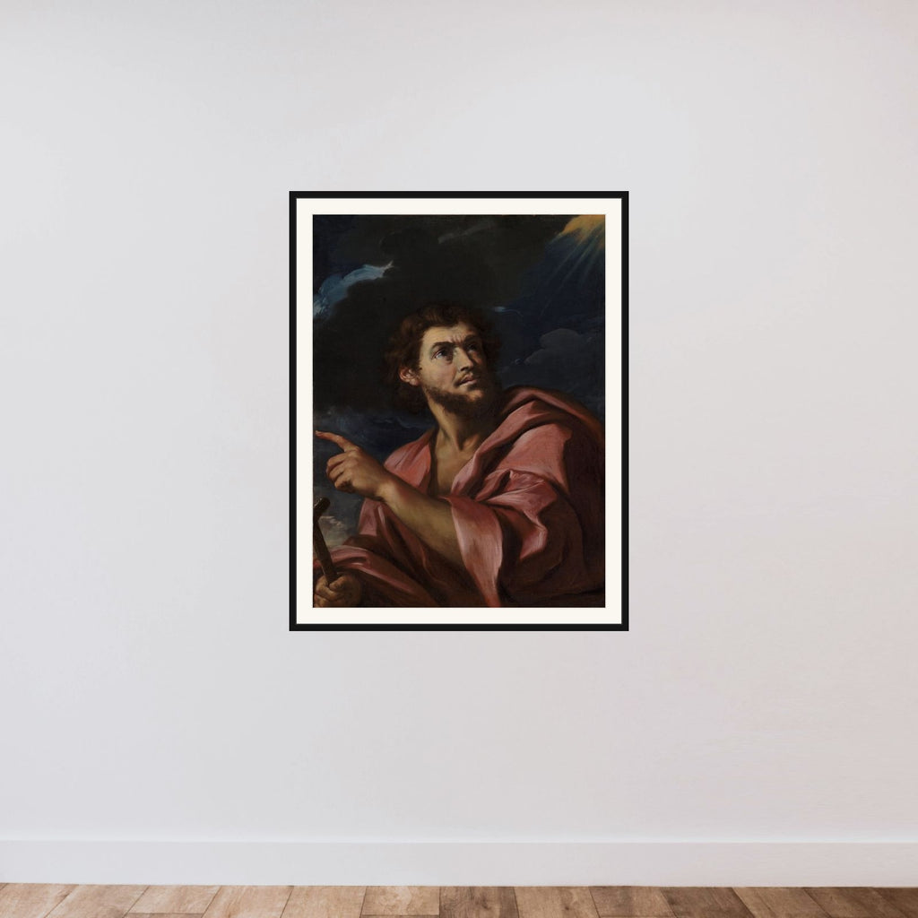 Johannes Døberen framed — shown to scale