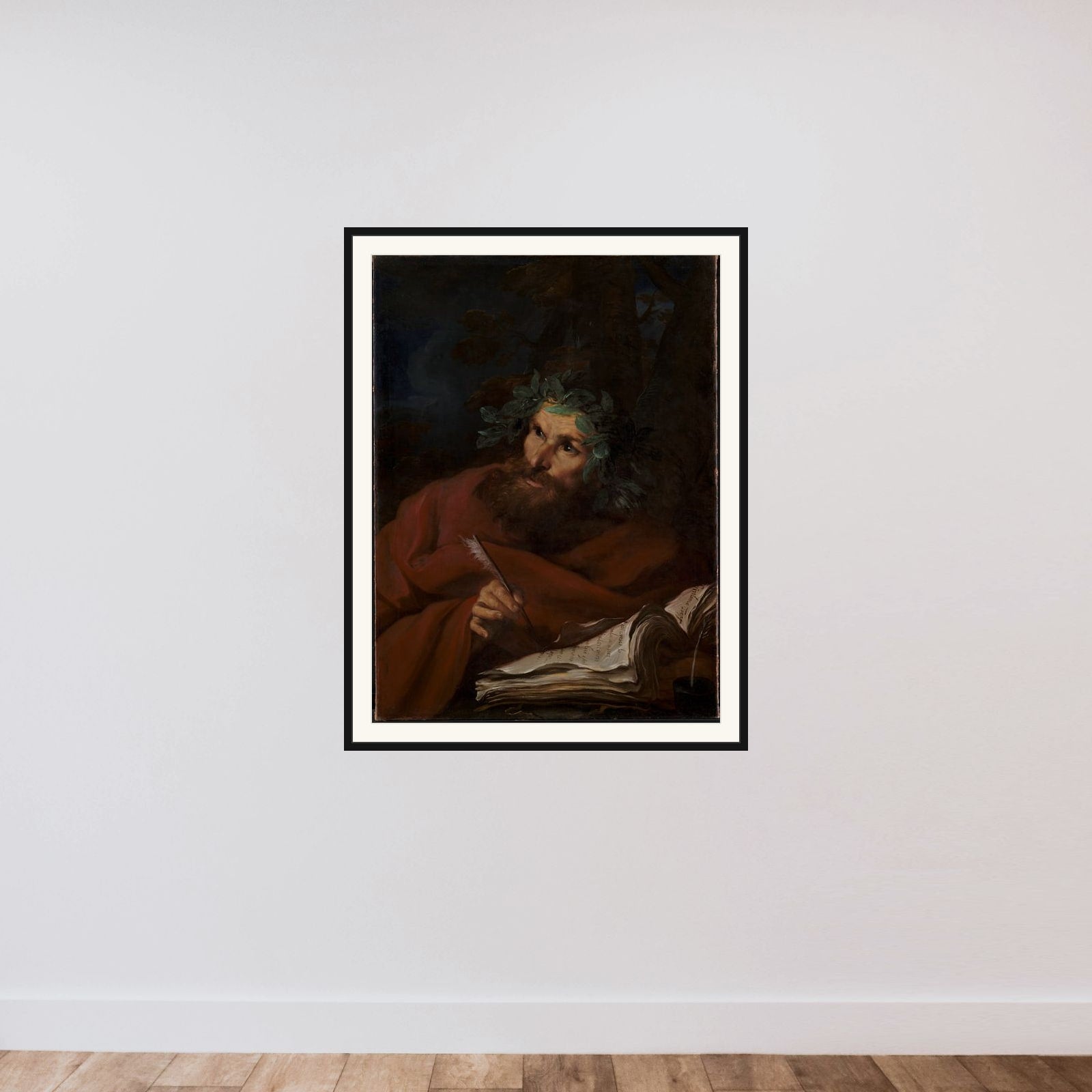 Vergil framed — shown to scale