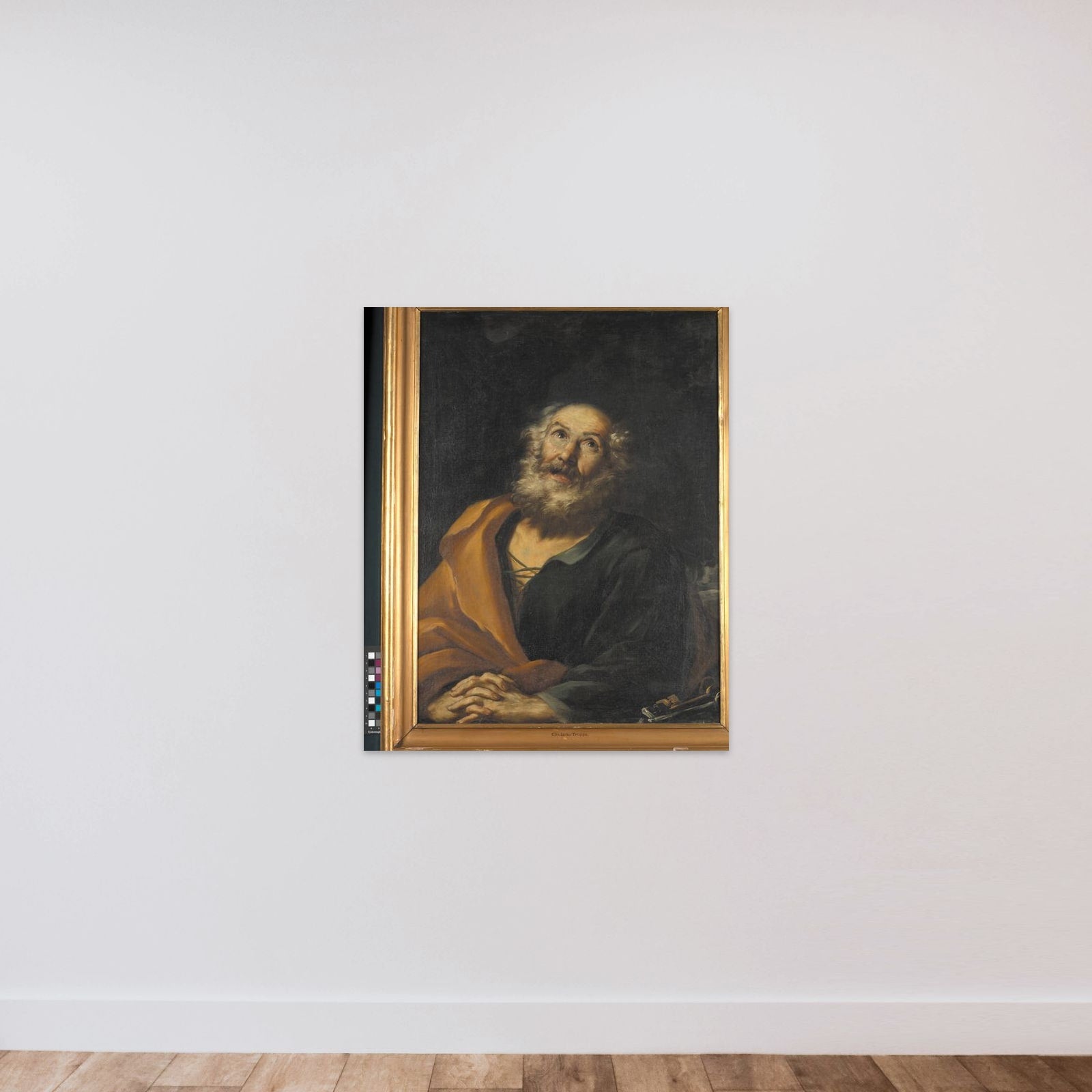 Den Angrende Peter unframed — shown to scale