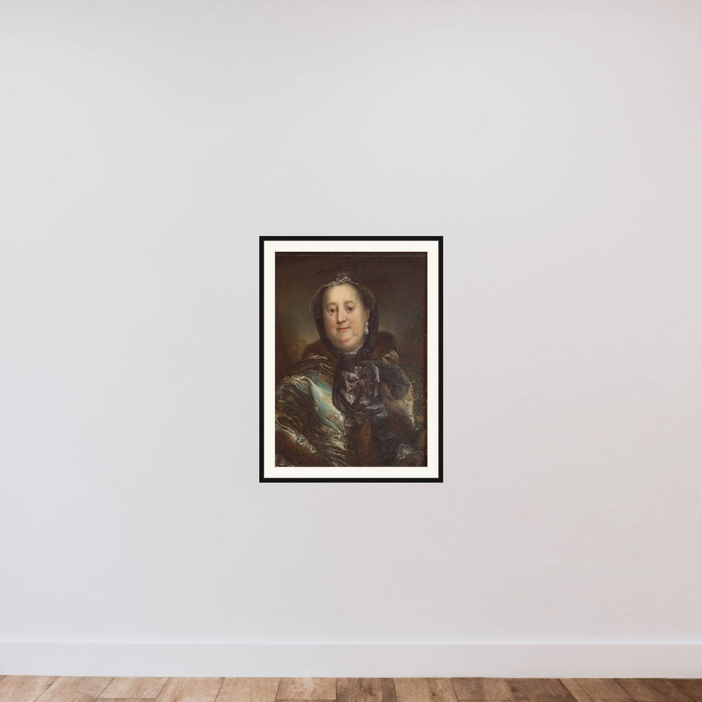 Portræt af hertuginde Antoinette Amalie af Braunschweig-Wolfenbüttel framed — shown to scale
