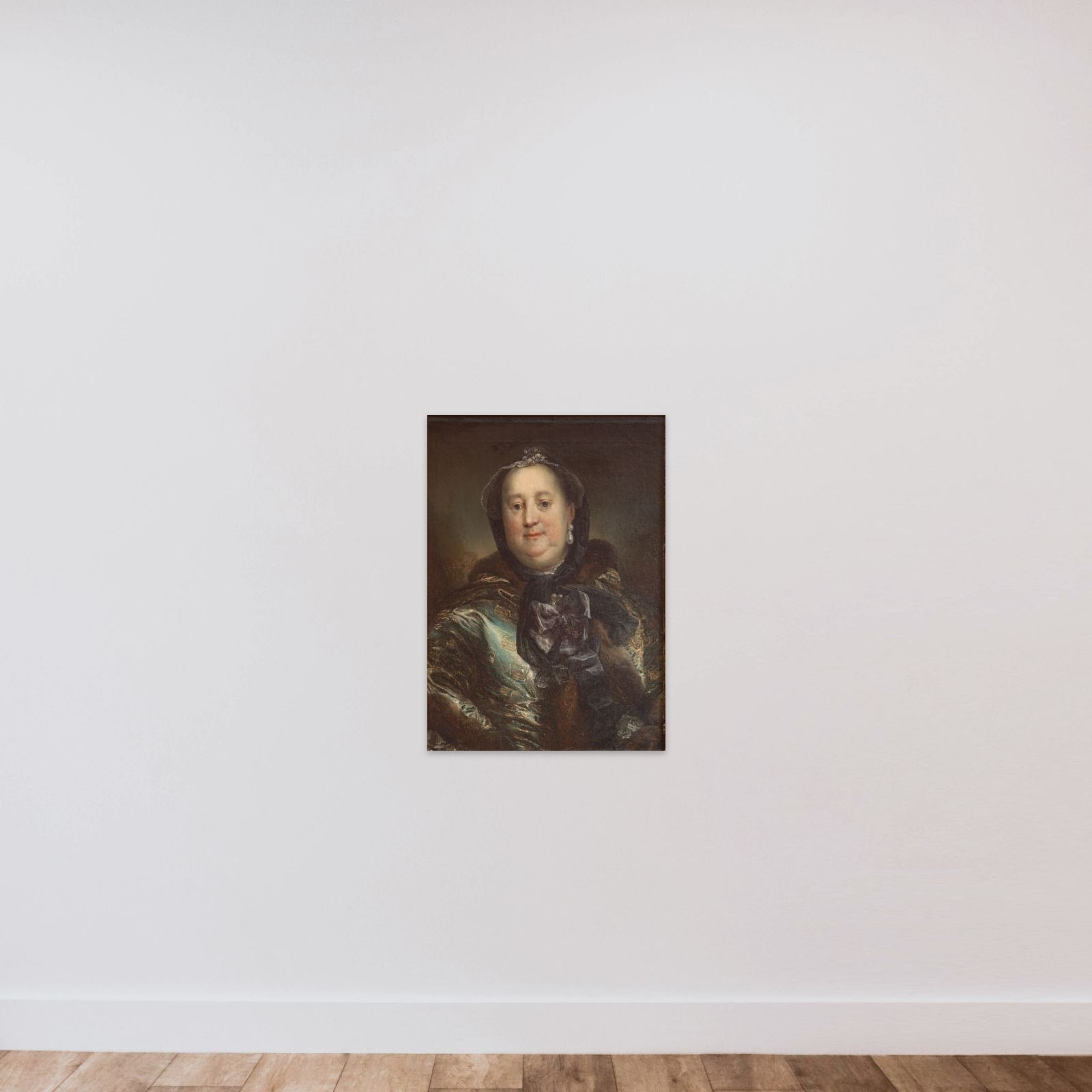 Portræt af hertuginde Antoinette Amalie af Braunschweig-Wolfenbüttel unframed — shown to scale