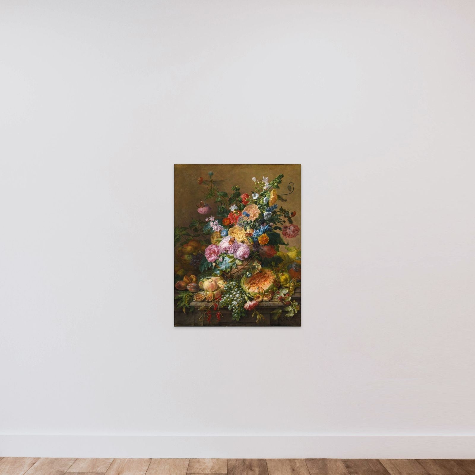 Blomster unframed — shown to scale