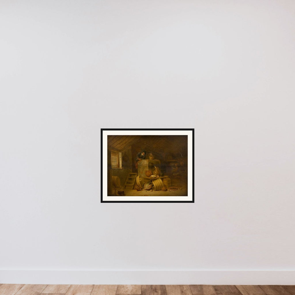 Køkkeninteriør framed — shown to scale