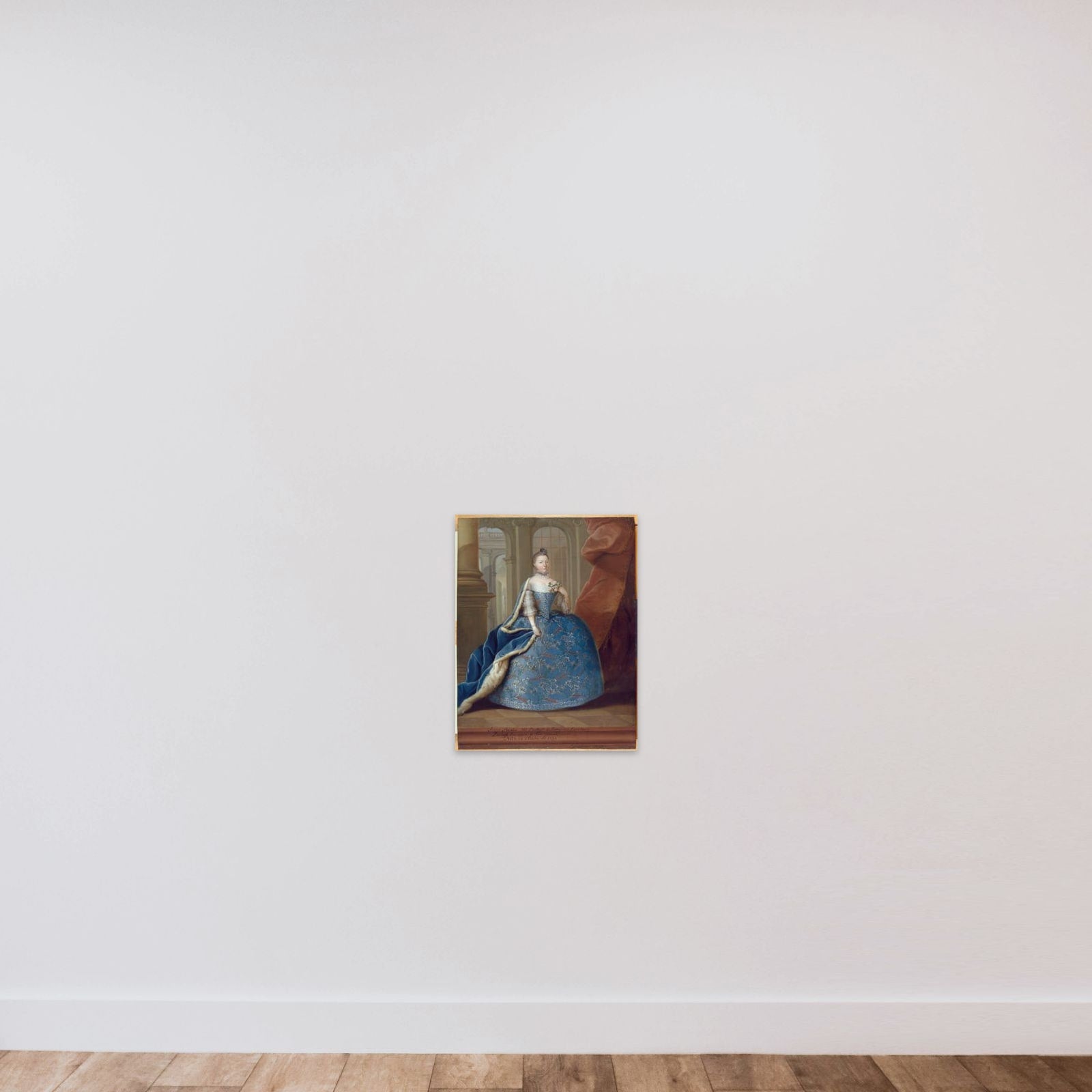 Anna Amalia, hertuginde af Braunschweig og Lünebourg unframed — shown to scale