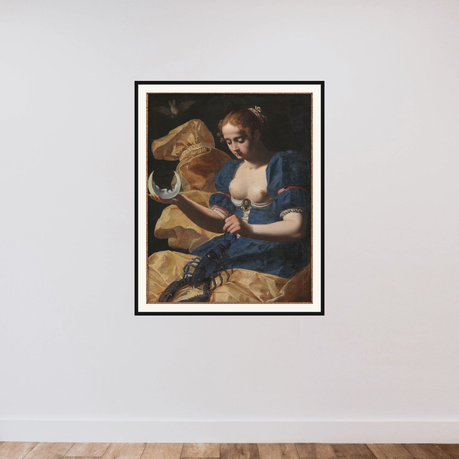 Incostanza. Allegori på "Vægelsindet" framed — shown to scale