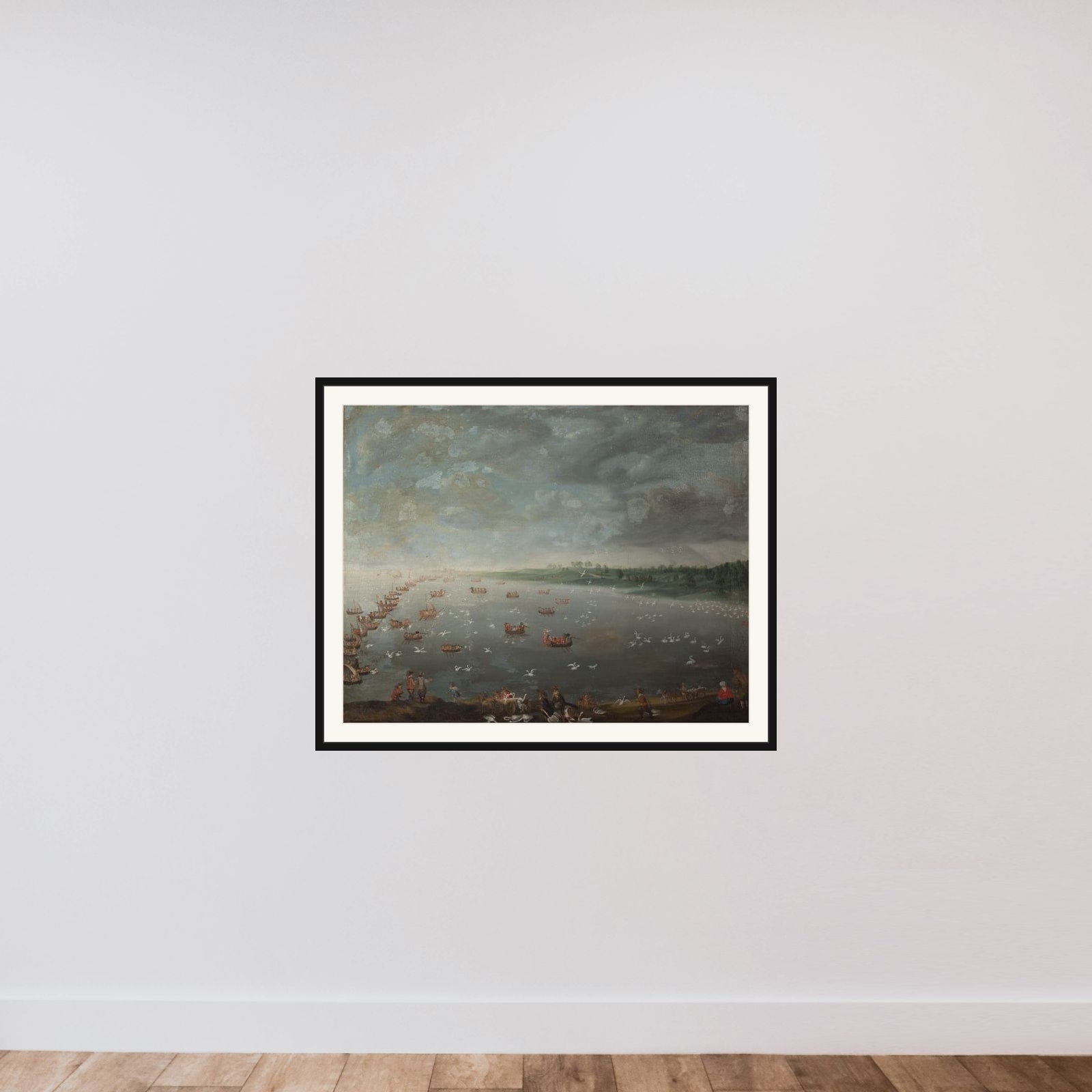 Svanejagt framed — shown to scale