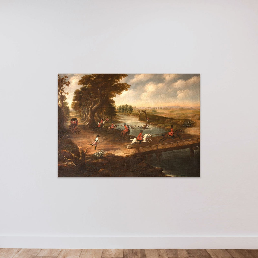 En jagt af kongelige personer unframed — shown to scale