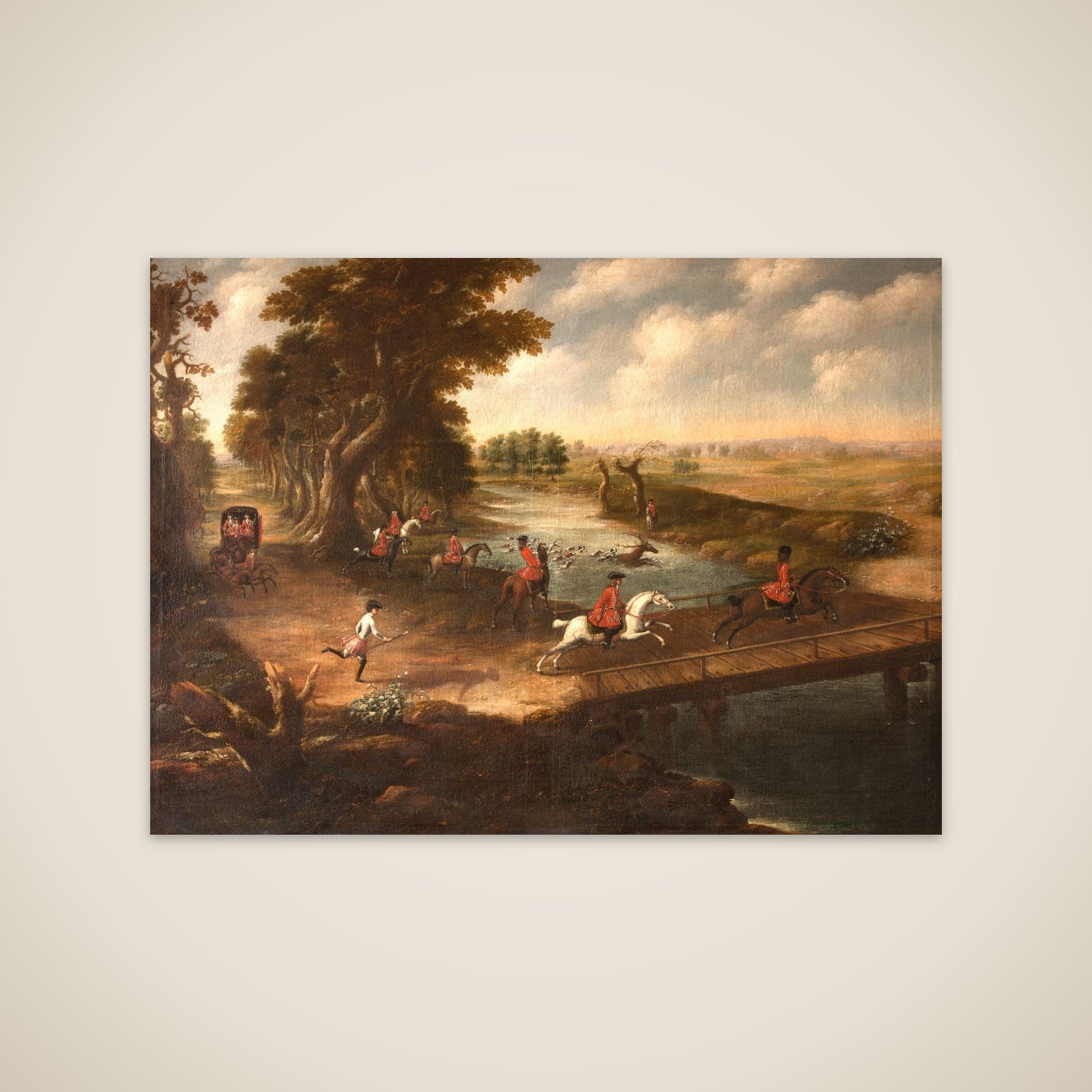 En jagt af kongelige personer unframed print