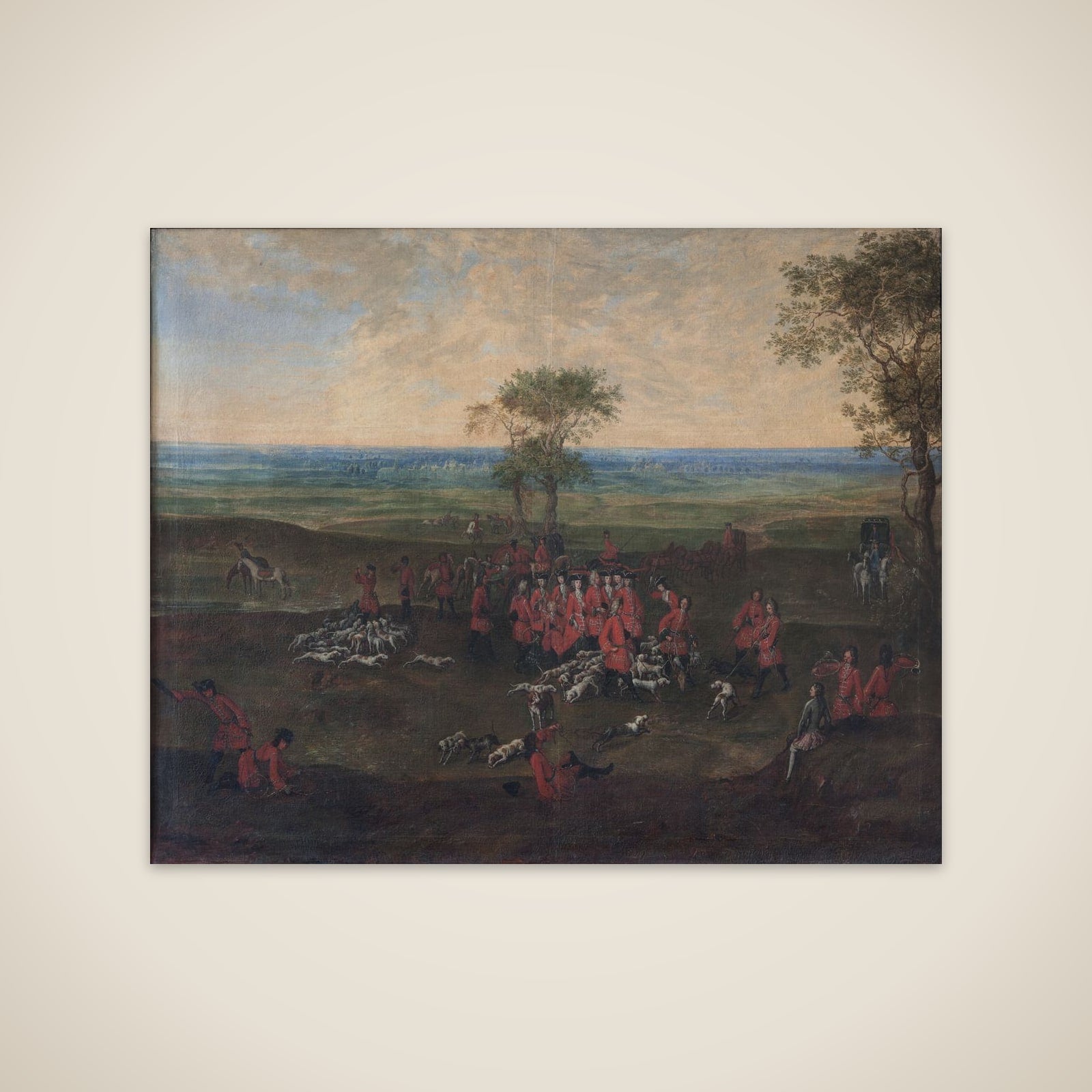 En jagt hvori prinsesserne deltager, tildels i mandlige dragter unframed print