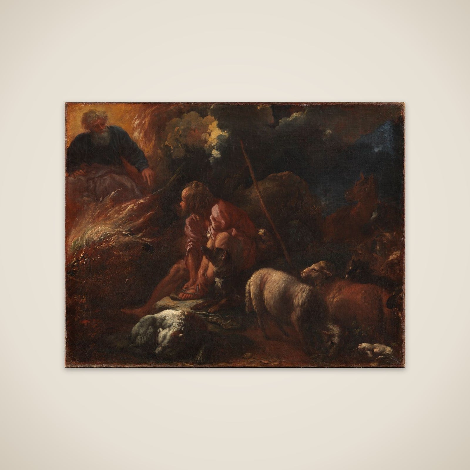 Moses og den brændende tornebusk unframed print