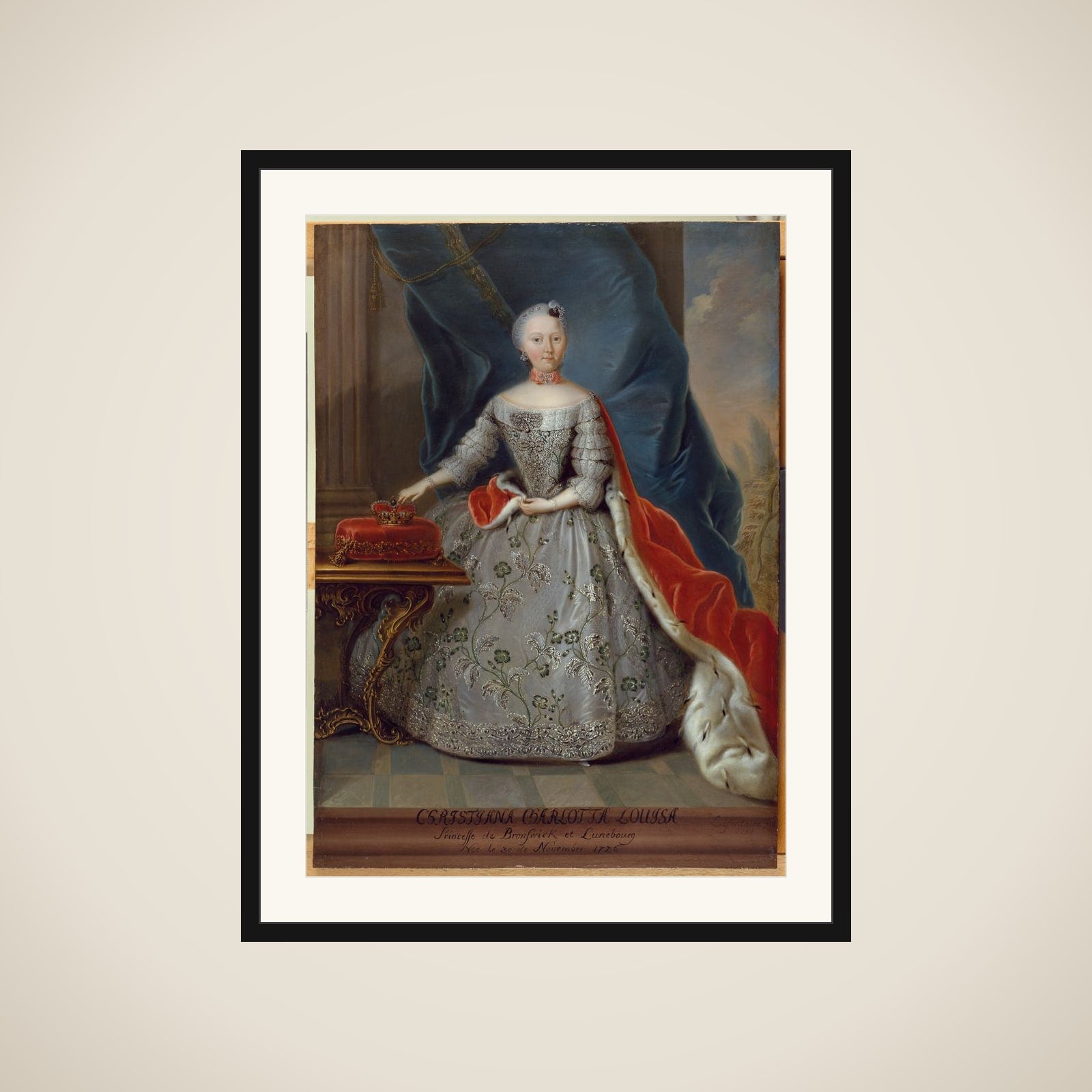 Christiana Charlotta Louisa, prinsesse af Braunschweig og Lünebourg framed