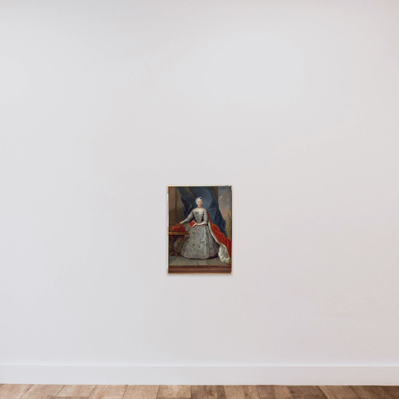 Christiana Charlotta Louisa, prinsesse af Braunschweig og Lünebourg unframed — shown to scale