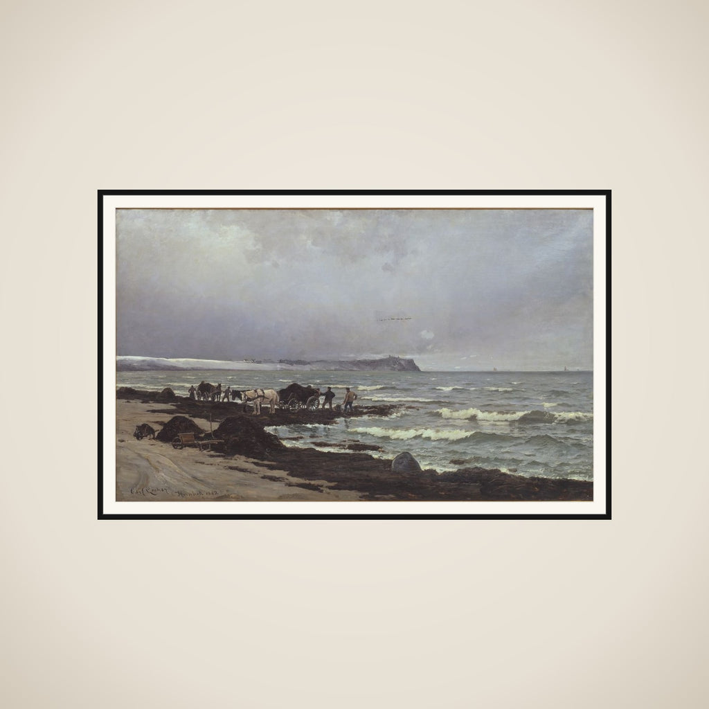 Der læsses tang ved Hornbæk Strand framed