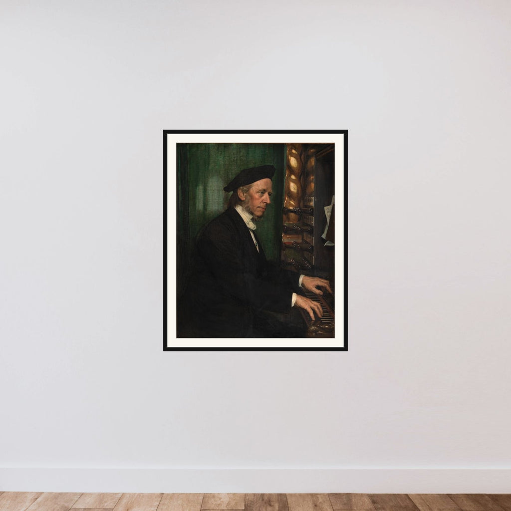 Domorganist i Roskilde, professor Hans Matthison-Hansen,kunstnerens svigerfader framed — shown to scale