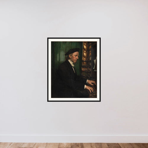 Domorganist i Roskilde, professor Hans Matthison-Hansen,kunstnerens svigerfader framed — shown to scale