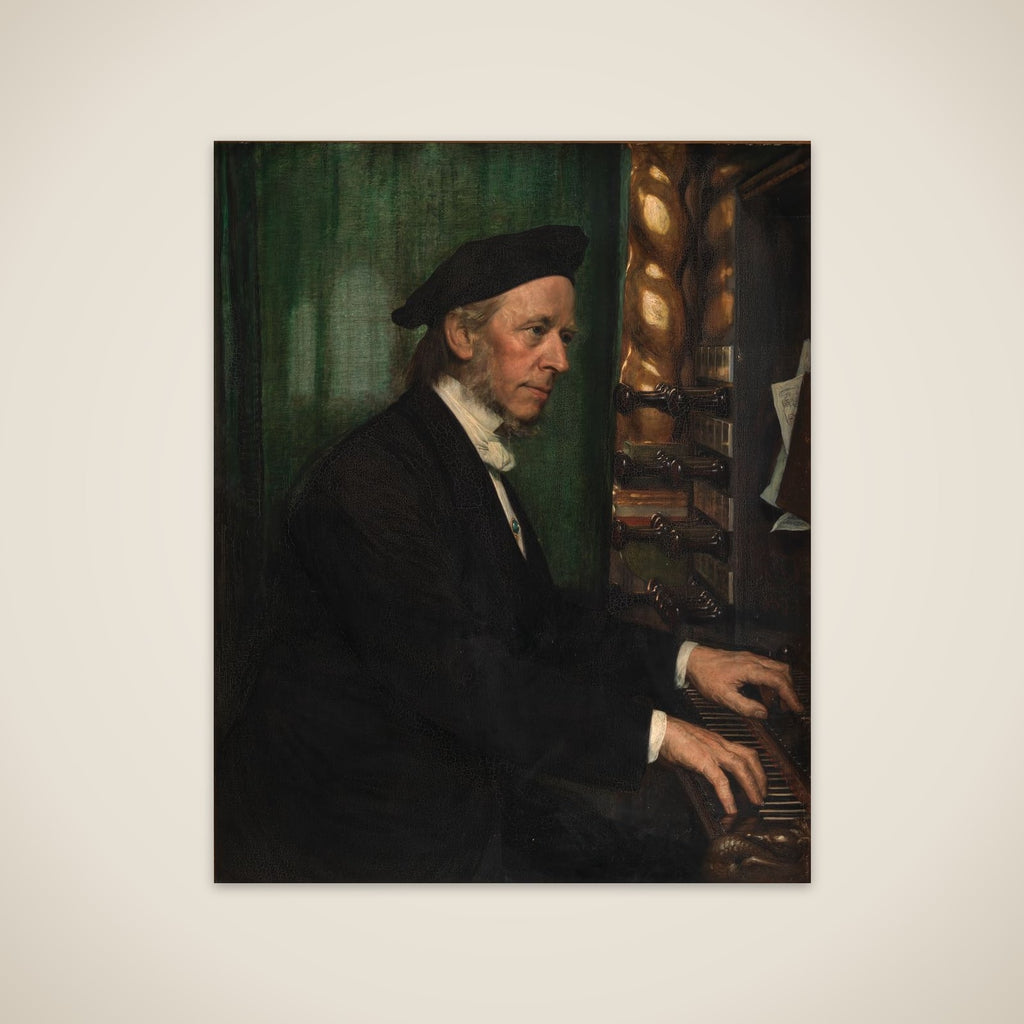 Domorganist i Roskilde, professor Hans Matthison-Hansen,kunstnerens svigerfader unframed print