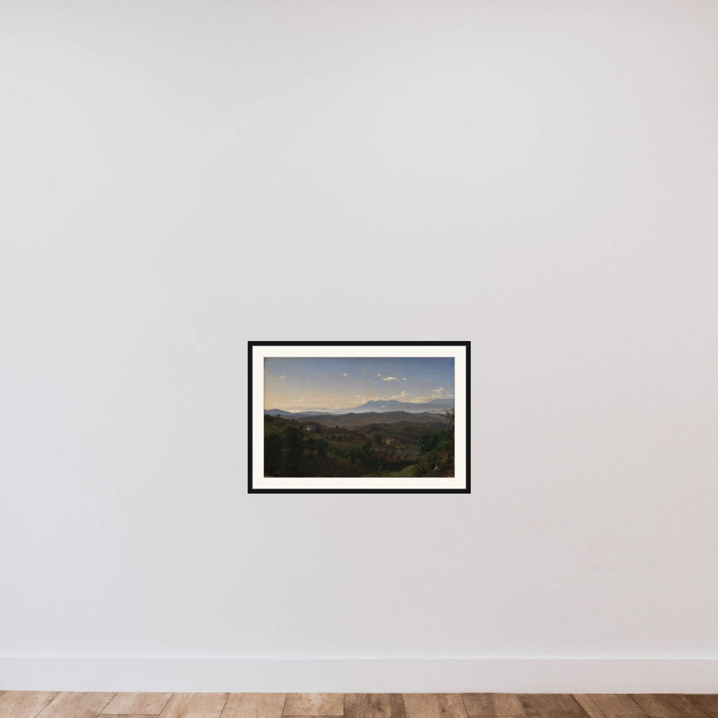 Italiensk landskab framed — shown to scale
