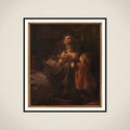 Kunstnerens hustru med to børn framed
