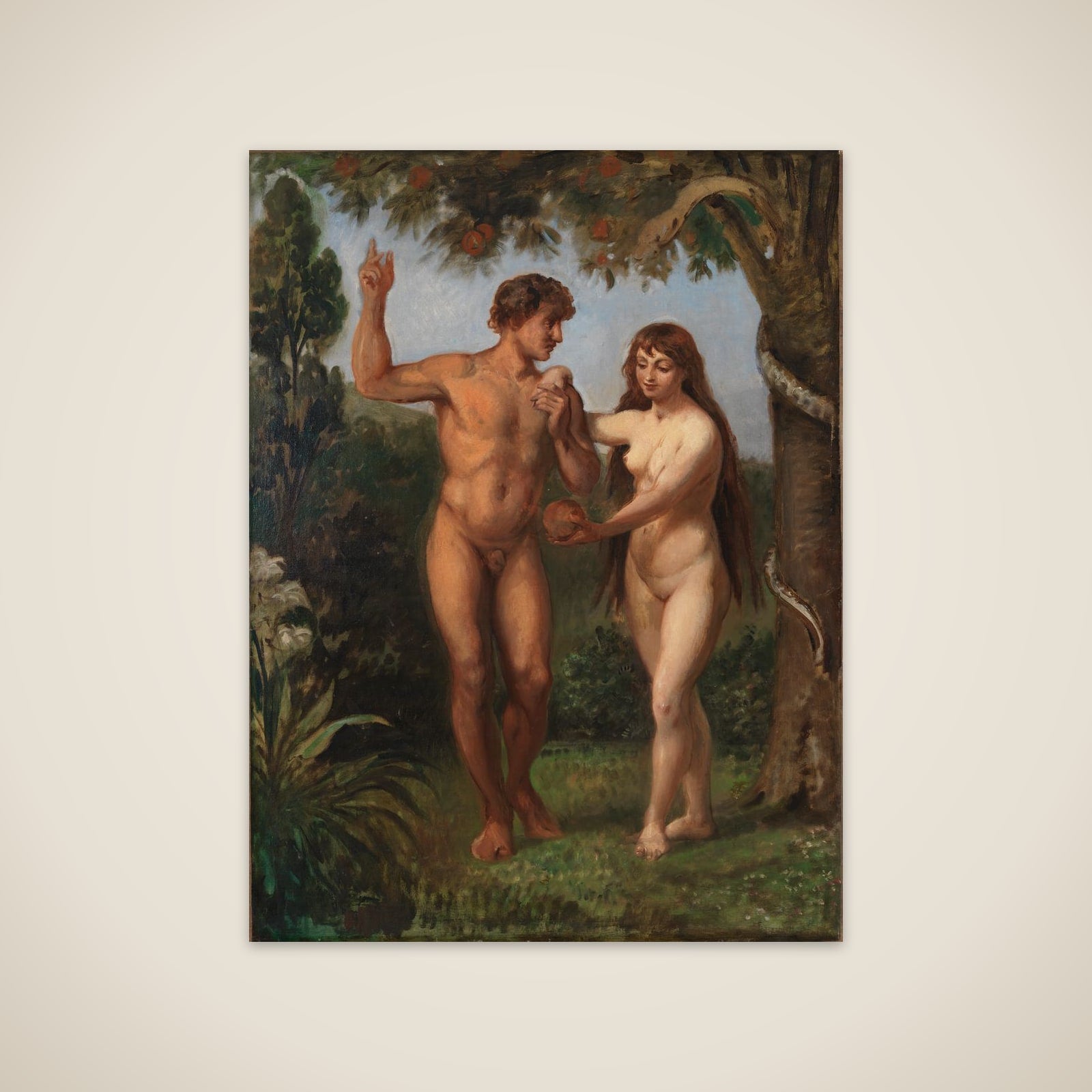 Eva frister Adam unframed print