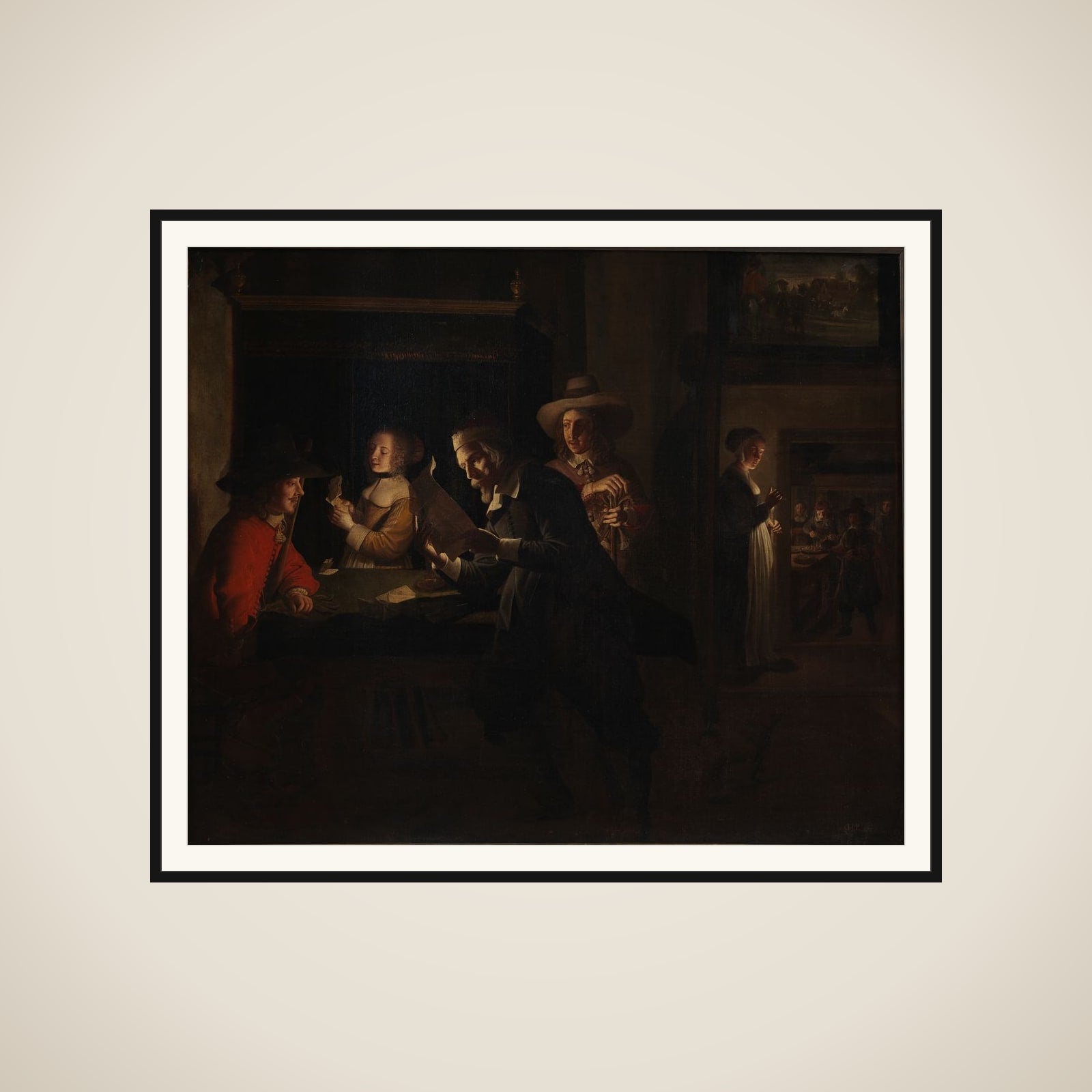 Afteninteriør framed