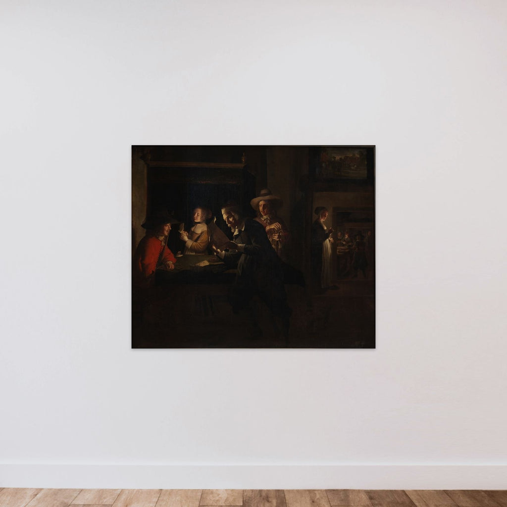 Afteninteriør unframed — shown to scale