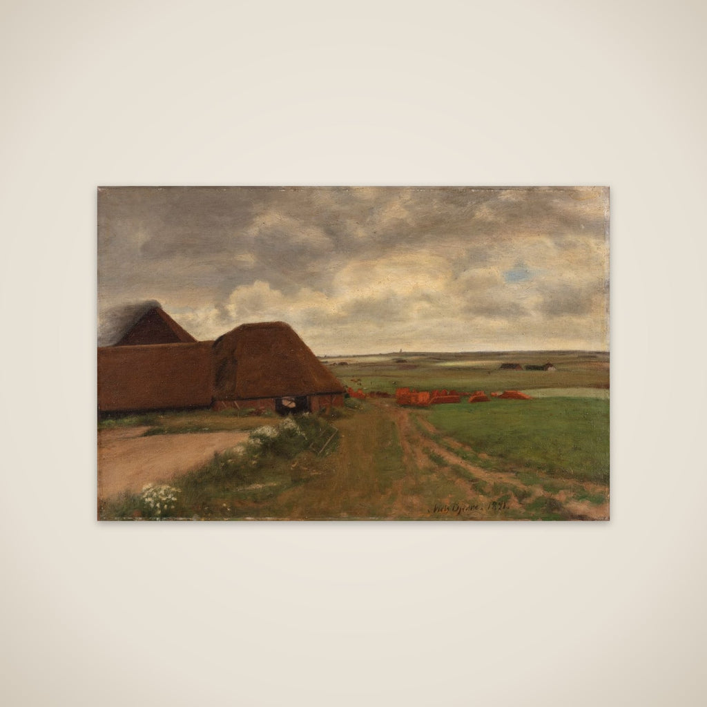 Ved et vestjysk teglværk. Gråvejr unframed print