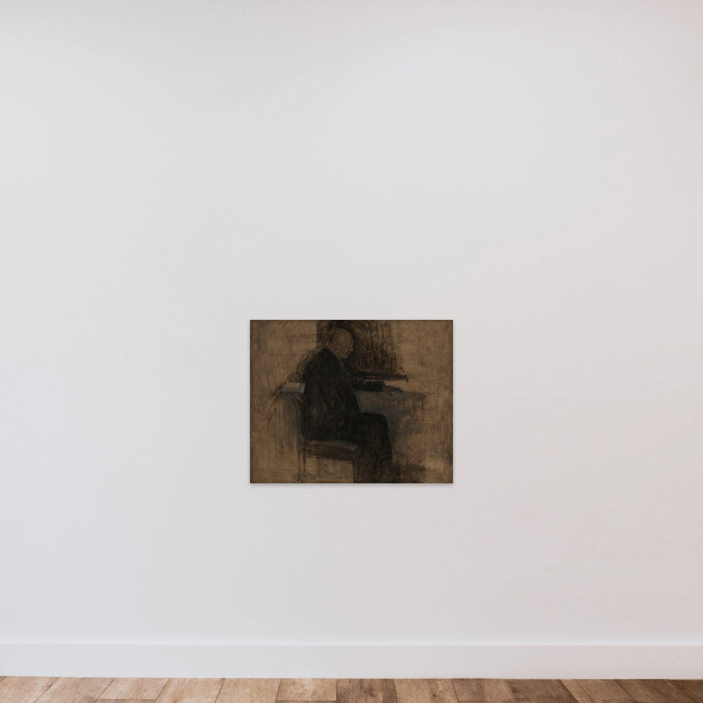 Arkitekten Thorvald Bindesbøll unframed — shown to scale