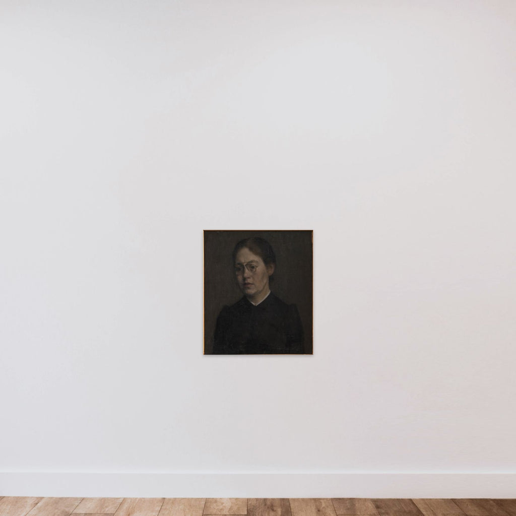 Maleren Elisabeth Wandel unframed — shown to scale