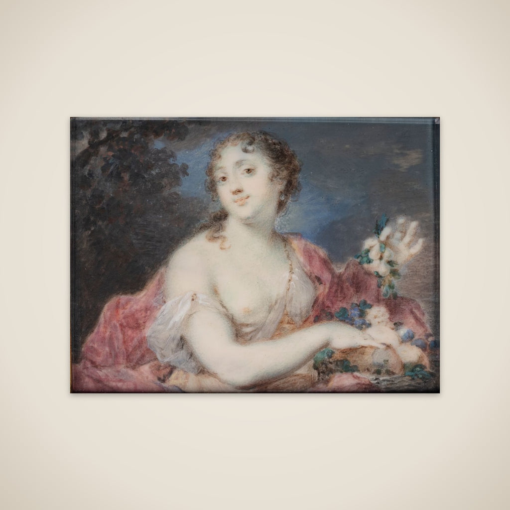 Kvindelig figur forestillende "Efter høsten" unframed print
