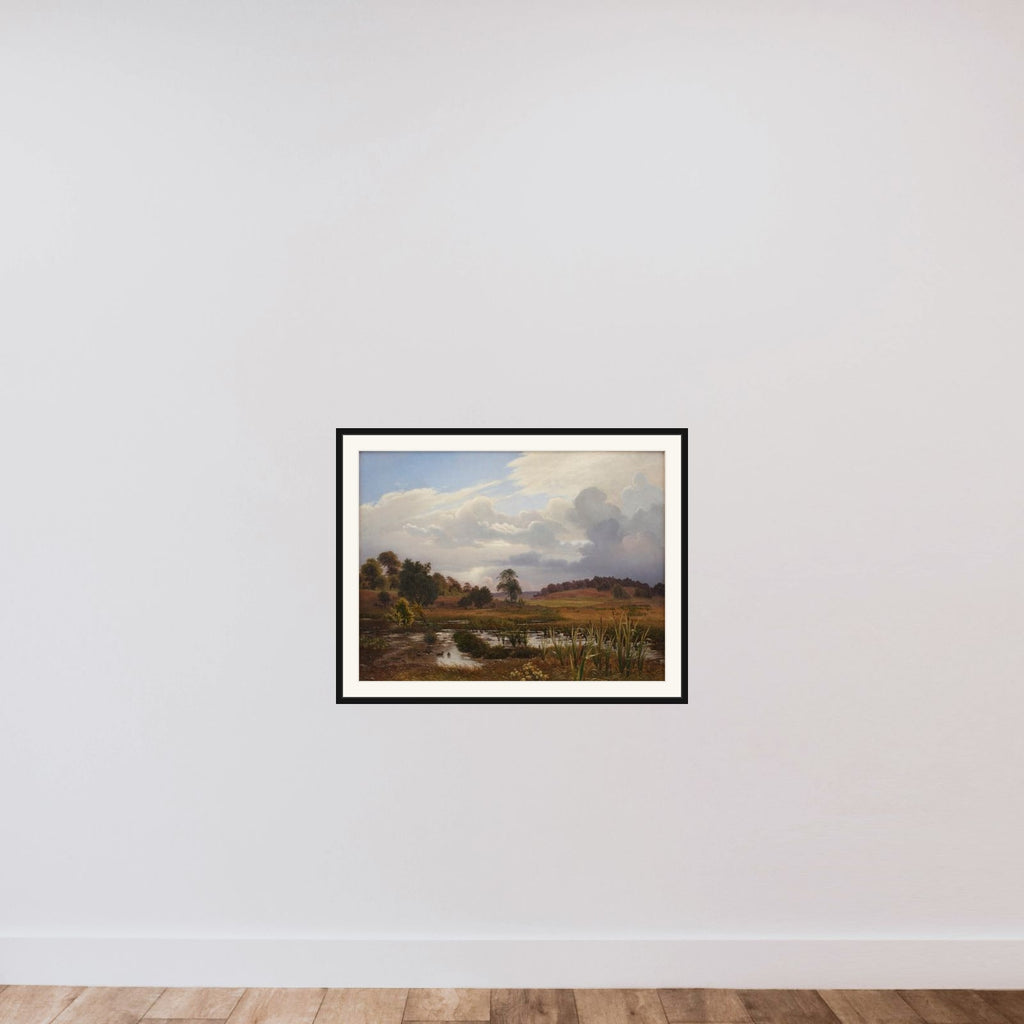 Landskab ved Nordskoven nær Jægerspris framed — shown to scale