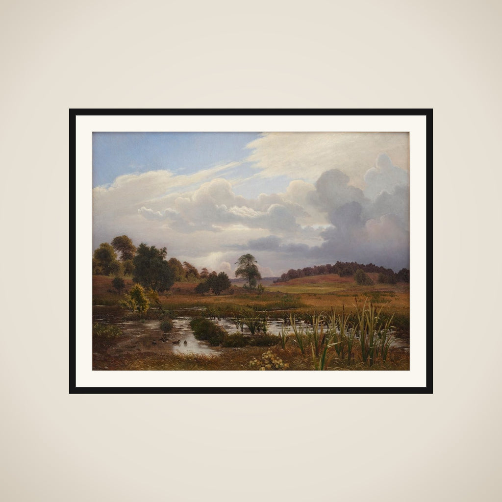 Landskab ved Nordskoven nær Jægerspris framed