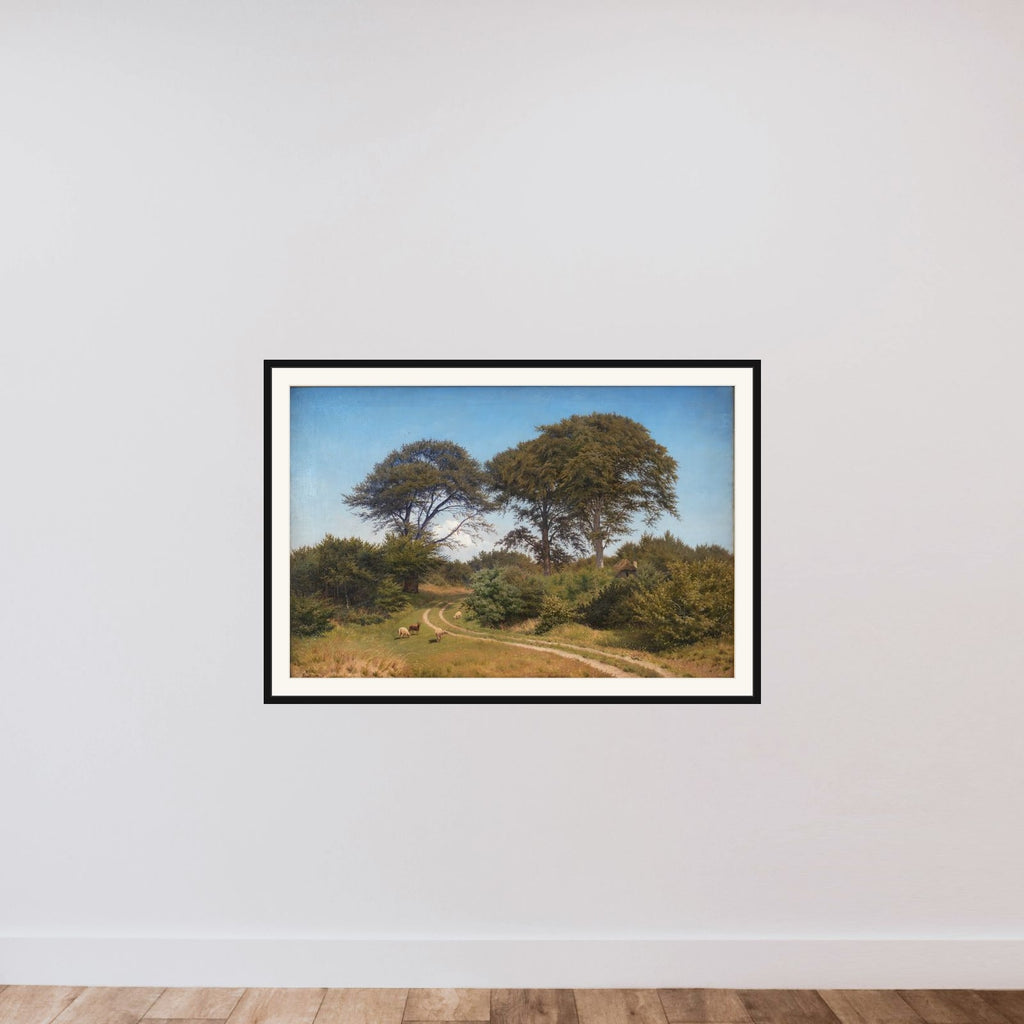 Parti af Færgelunden ved Jægerspris framed — shown to scale