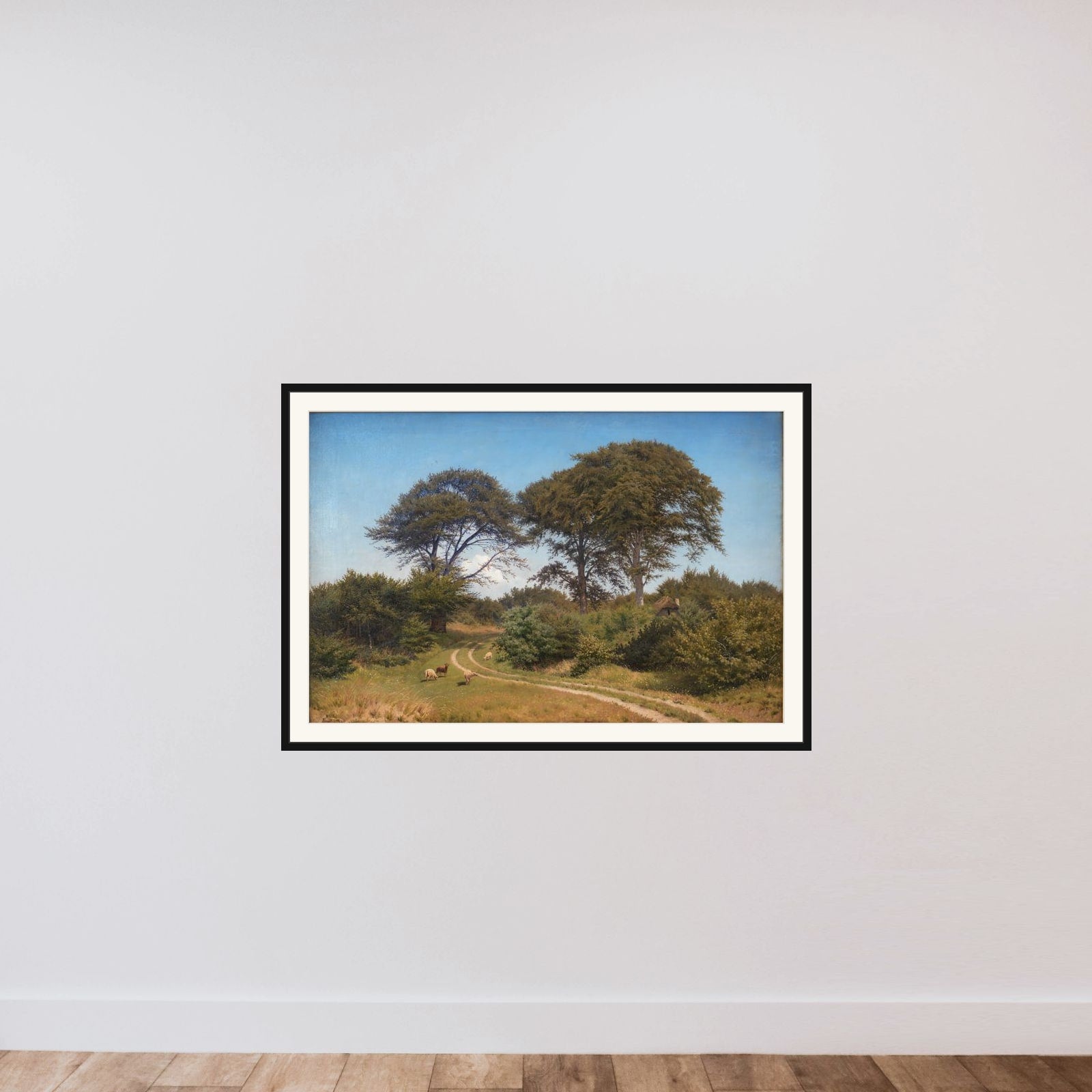 Parti af Færgelunden ved Jægerspris framed — shown to scale