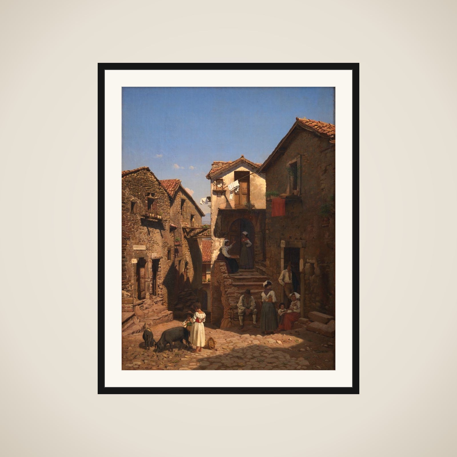 Gadeparti fra Gerano framed