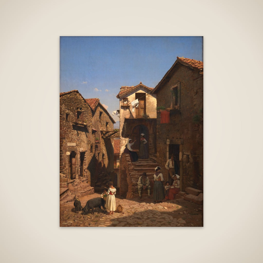 Gadeparti fra Gerano unframed print