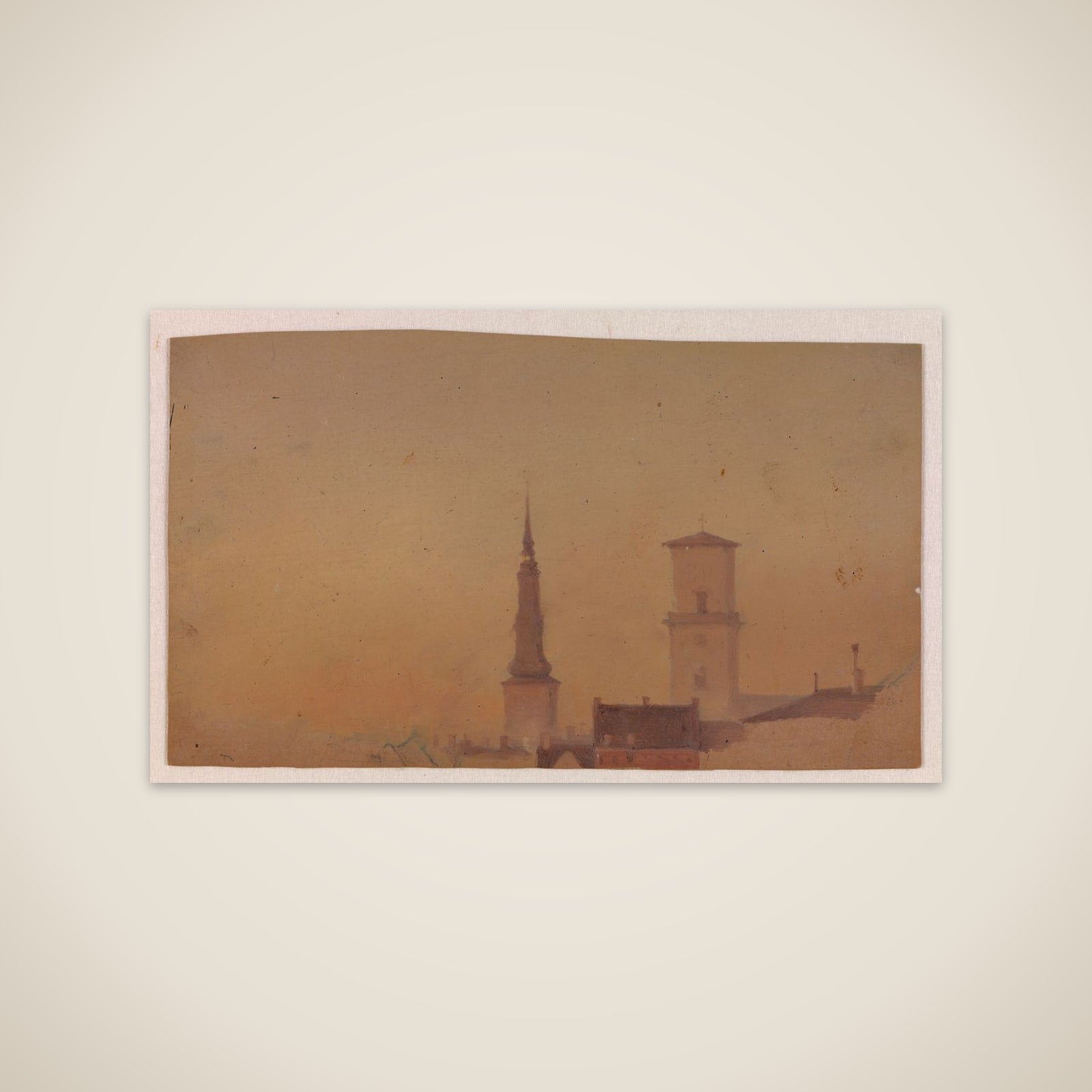 Studie af kirketårne på Petri Kirke og Vor Frue Kirke unframed print