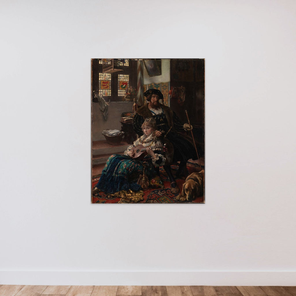 Christian II og Dyveke unframed — shown to scale