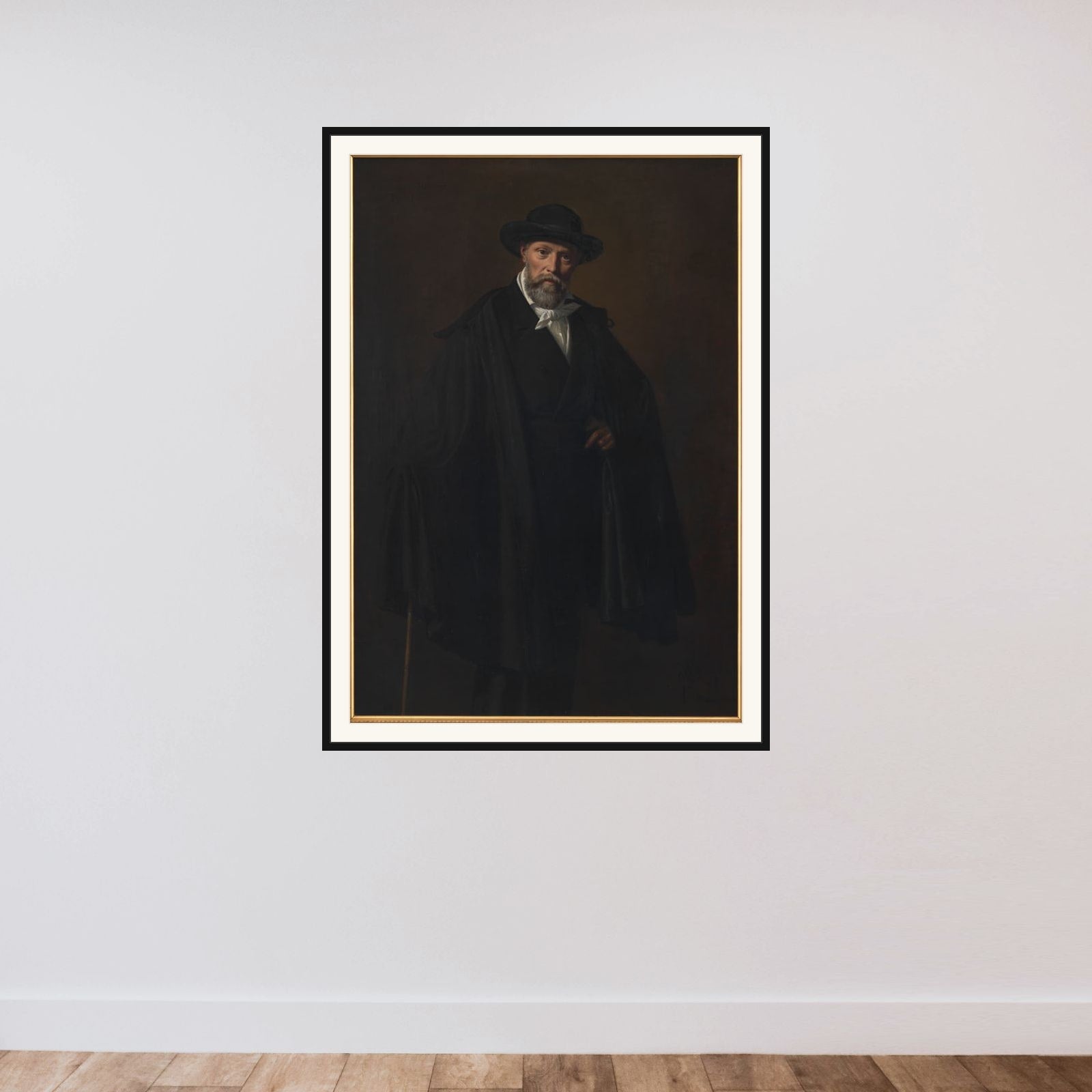 Maleren Constantin Hansen framed — shown to scale