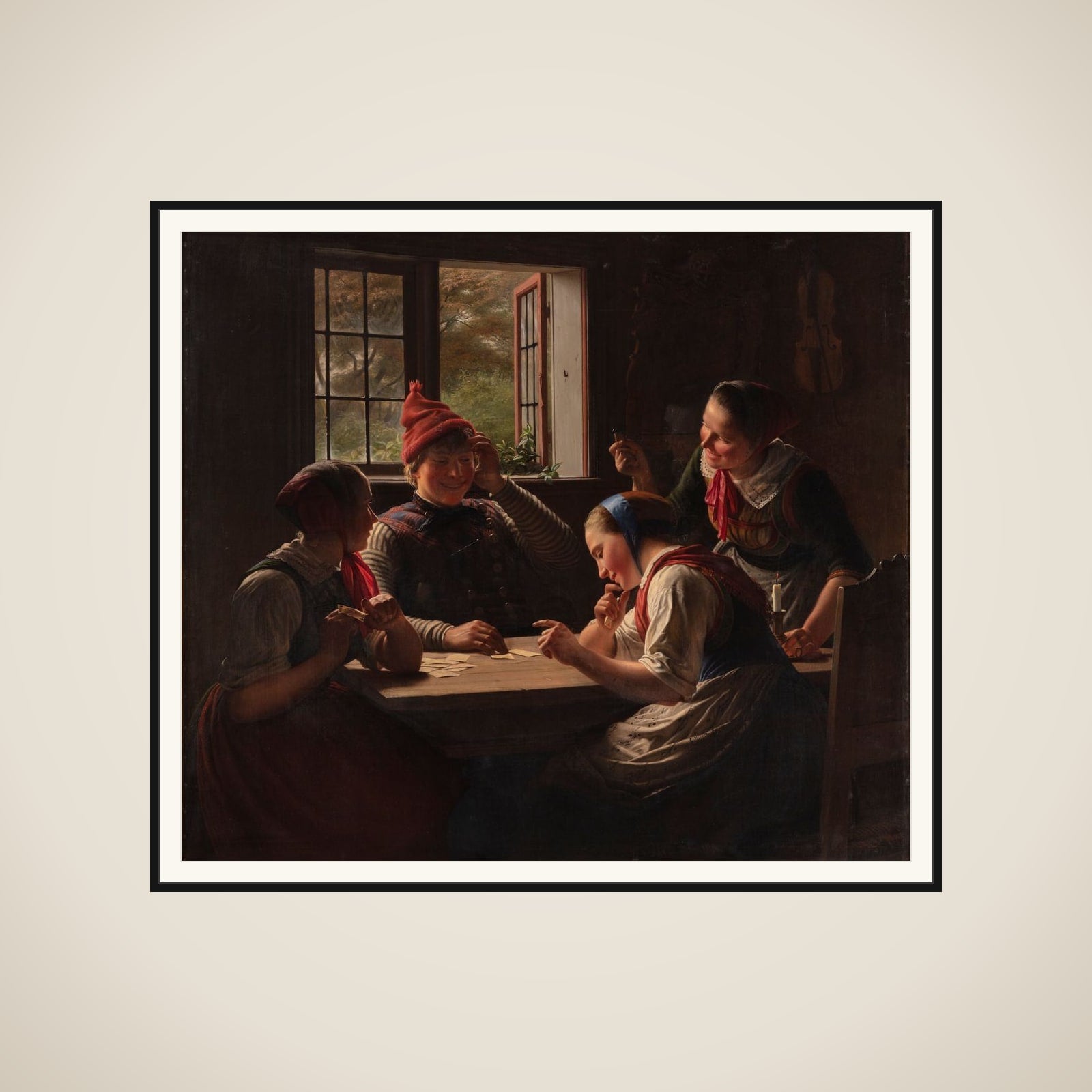 Sorteperspillerne framed