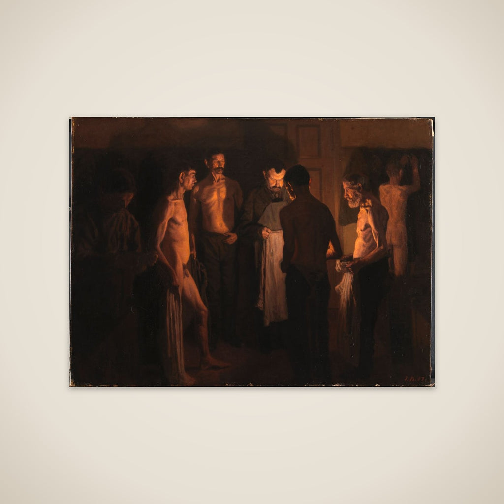 Ved sengetid i herberget unframed print